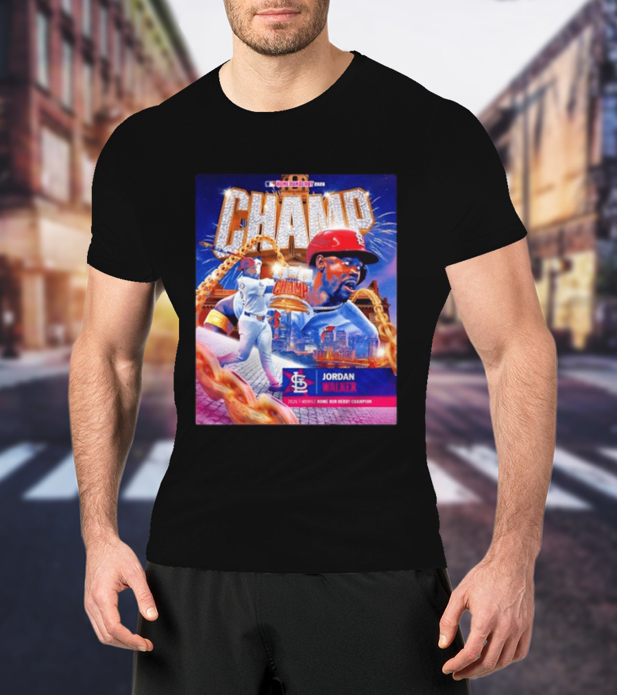 Jordan Walker St. Louis Cardinals Champ 2026 MLB Home Run Derby Champion T-Shirt