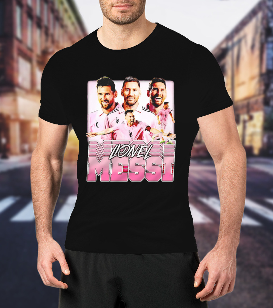 Lionel Messi Inter Miami Celebration Pink Jersey T-Shirt