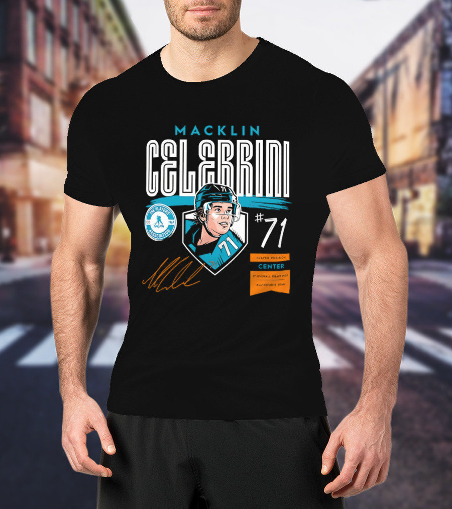 Macklin Celebrini NHLPA Player Association 71 T-Shirt
