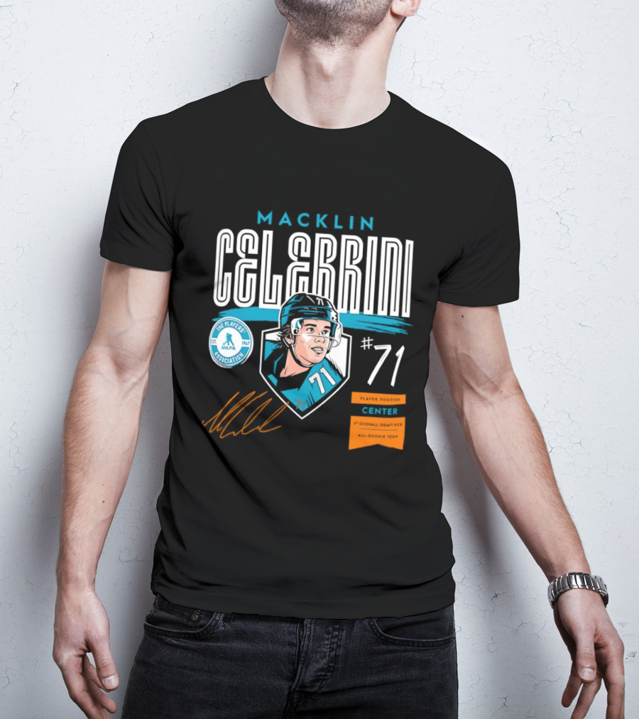 Macklin Celebrini NHLPA Player Association 71 T-Shirt
