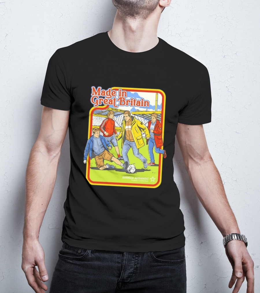 Made In Great Britain Estrella Authentic Football's Coming Home Soccer Game T-Shirt