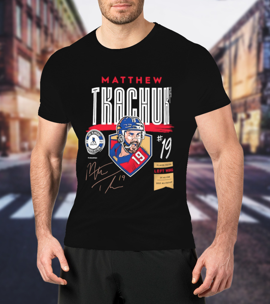 Matthew Tkachuk No19 Florida Panthers Left Wing Hockey Player T-Shirt