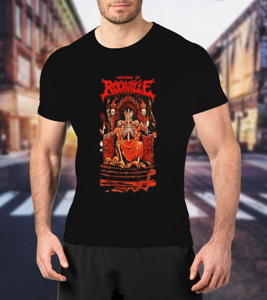 Welcome To Rockville Skeleton King On Throne Festival T-Shirt