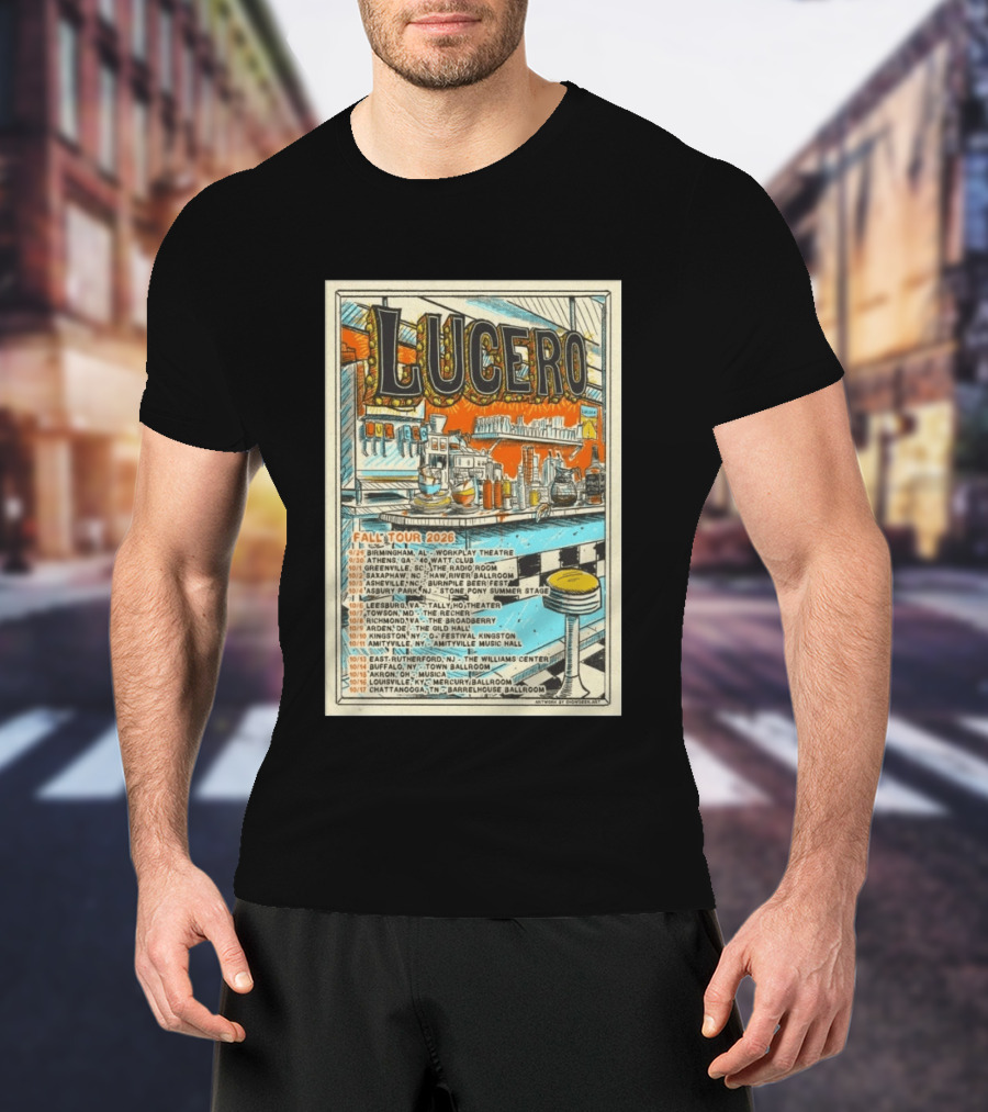 LUCERO Fall Tour 2026 Concert Dates And Venues T-Shirt
