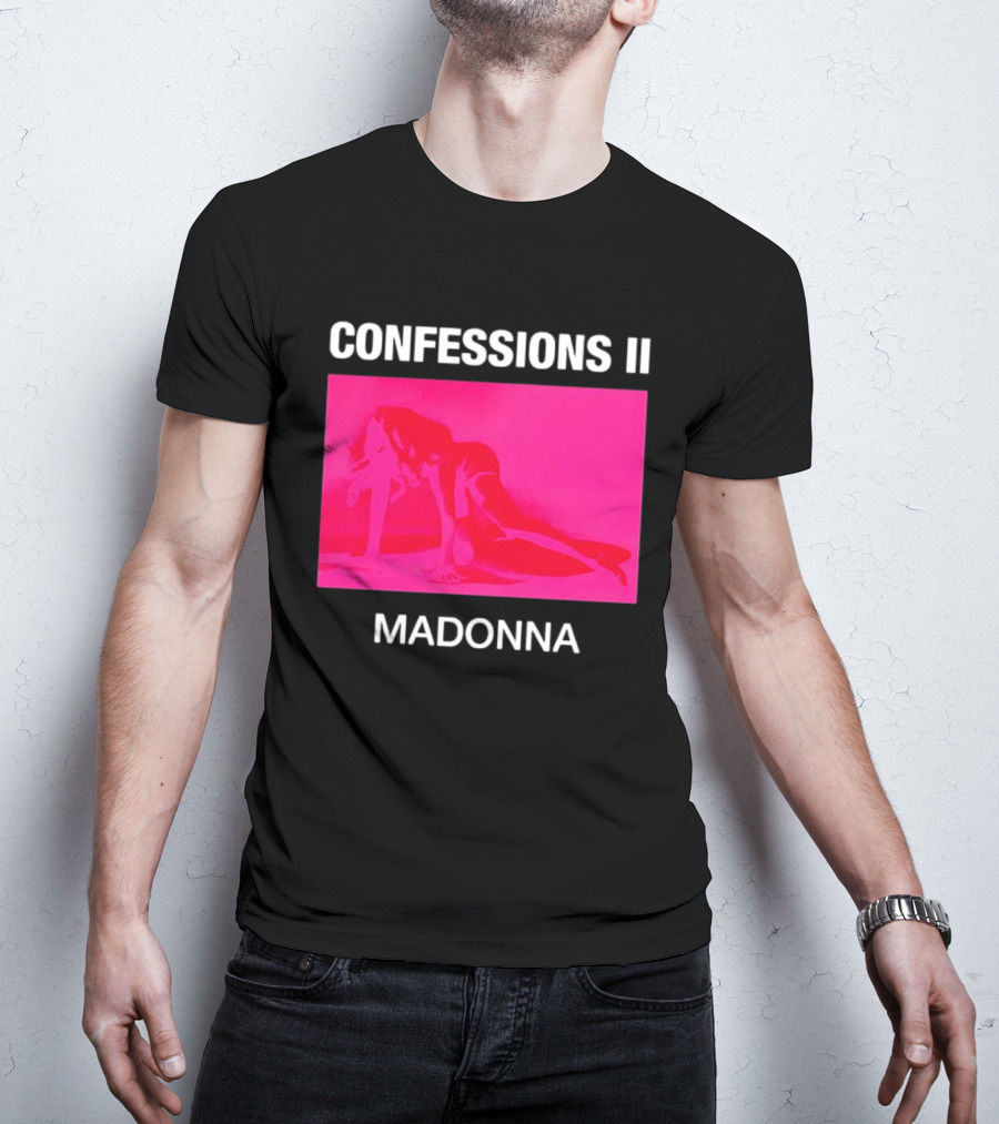 CONFESSIONS II MADONNA Pop Music Album Cover Vibrant Pink Collage T-Shirt