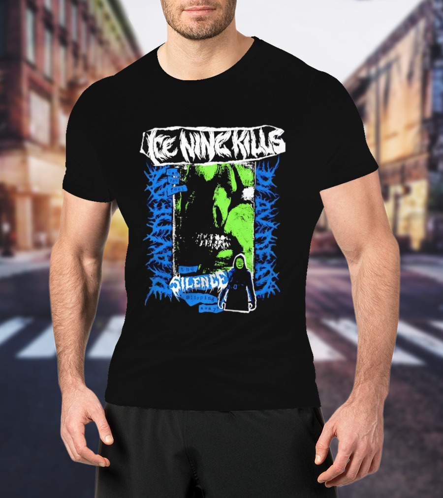 Ice Nine Kills Can You Feel The Silence Slipping Away Horror Themed Psychedelic T-Shirt