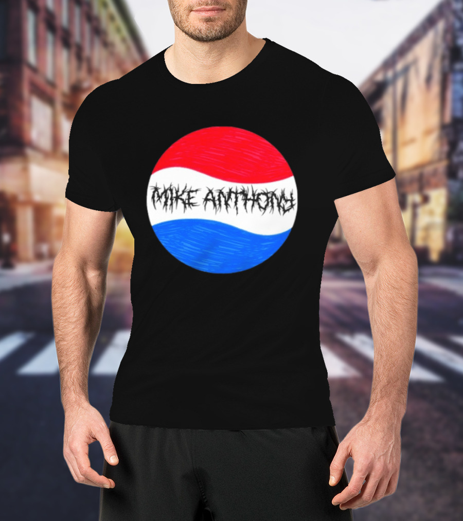 Mike Anthony Pepsi Symbol Bold Text Classic Circle T-Shirt