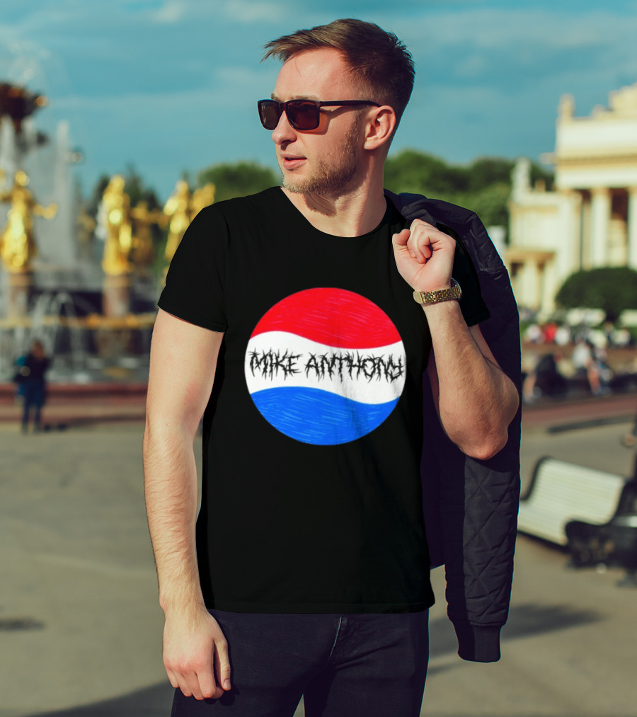 Mike Anthony Pepsi Symbol Bold Text Classic Circle T-Shirt