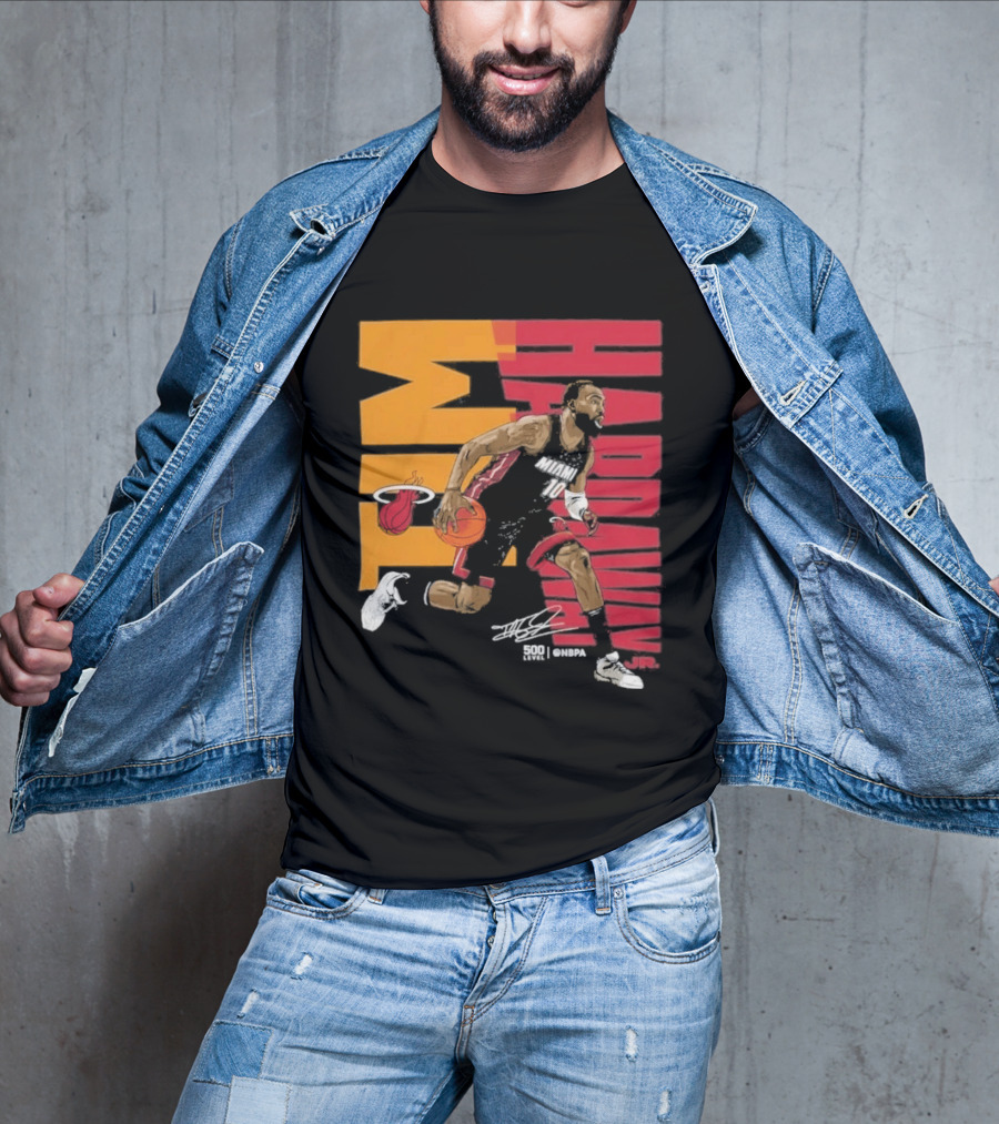 2026 NBA Tim Hardaway Jr Miami Heat Basketball Player Action T-Shirt