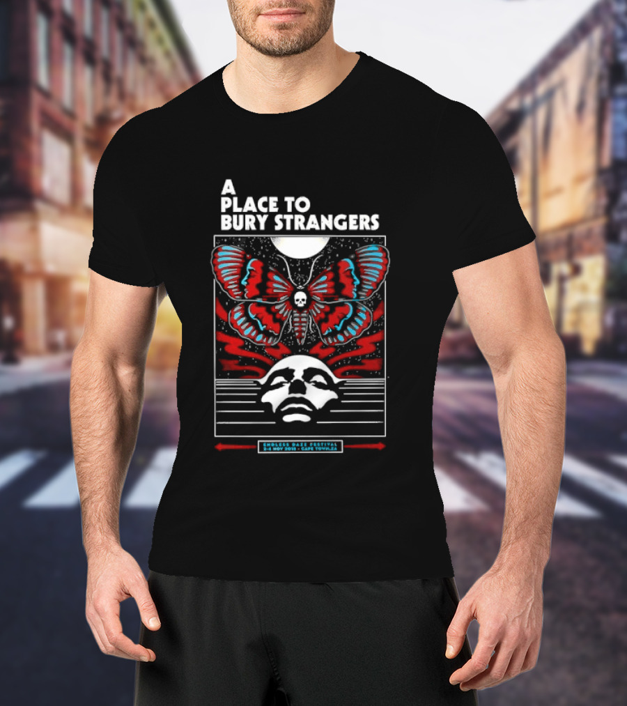 A Place To Bury Strangers Endless Daze Festival Cape Town Butterfly T-Shirt
