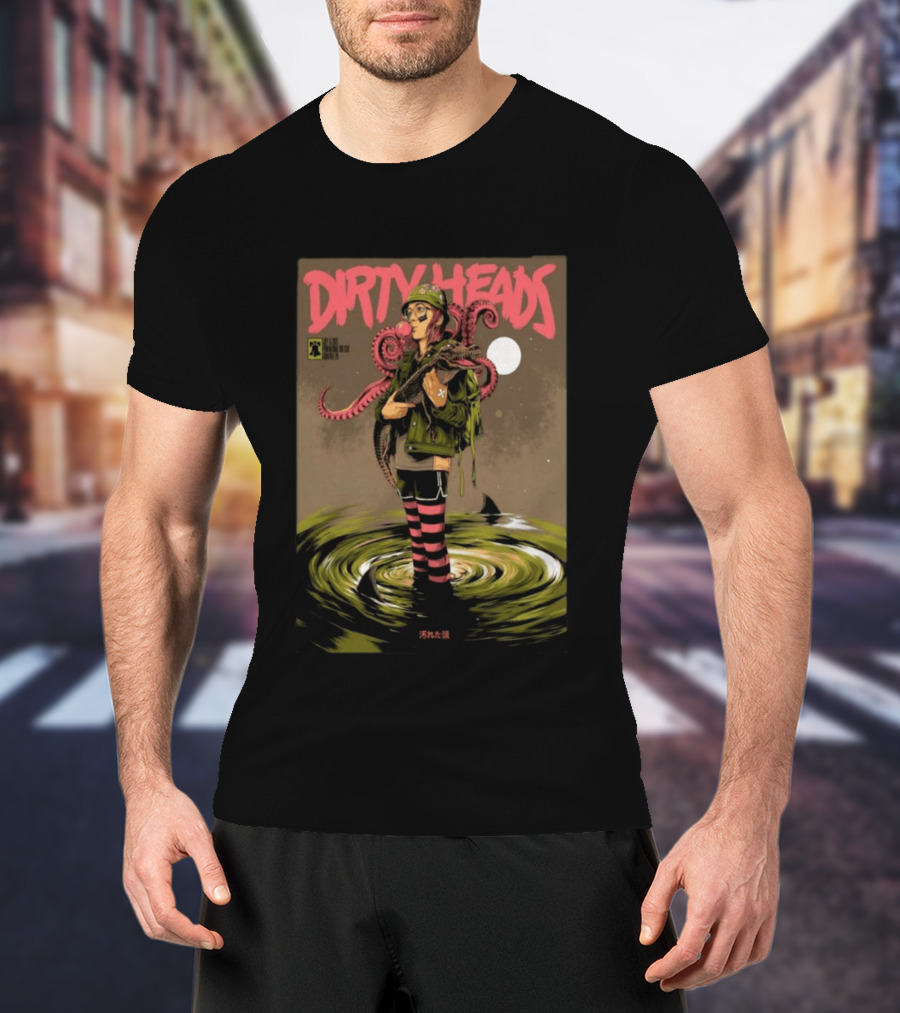 Dirty Heads Jul 15 2026 Hollywood Casino Penn National Race Course Grantville PA Anime Style Octopus T-Shirt