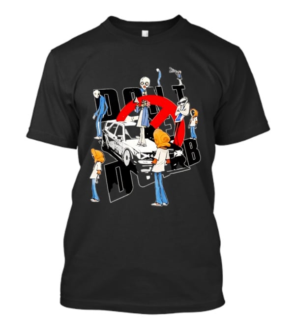 Don't Be Dumb Urban Collage Figures With BMW Car T-Shirt