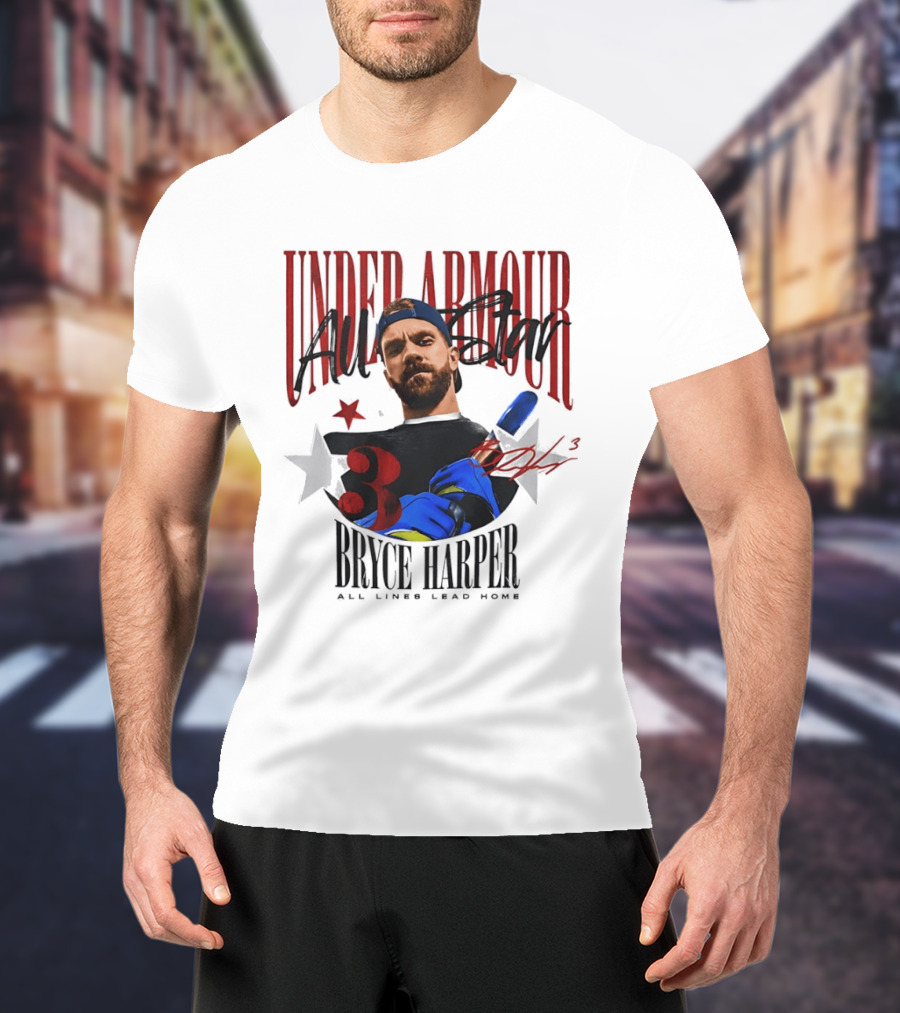 Under Armour All Star Bryce Harper All Lines Lead Home T-Shirt