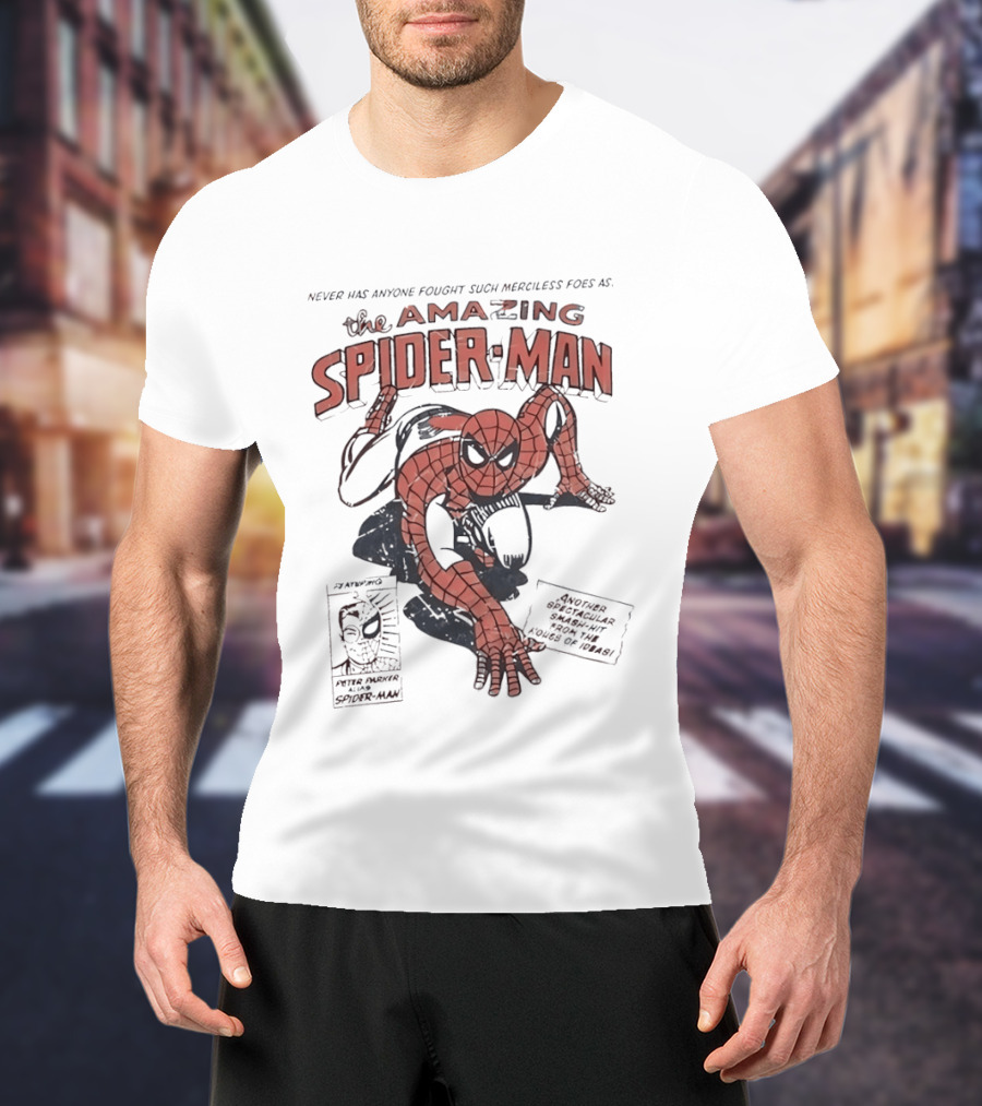 The Amazing Spider Man Never Has Anyone Fought Such Merciless Foes Peter Parker Comic T-Shirt