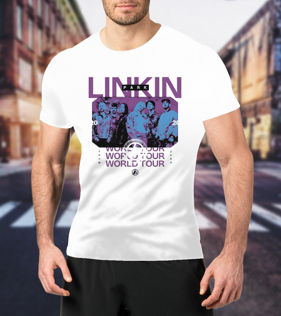Linkin Park World Tour 2026 Purple Blue Duotone T-Shirt