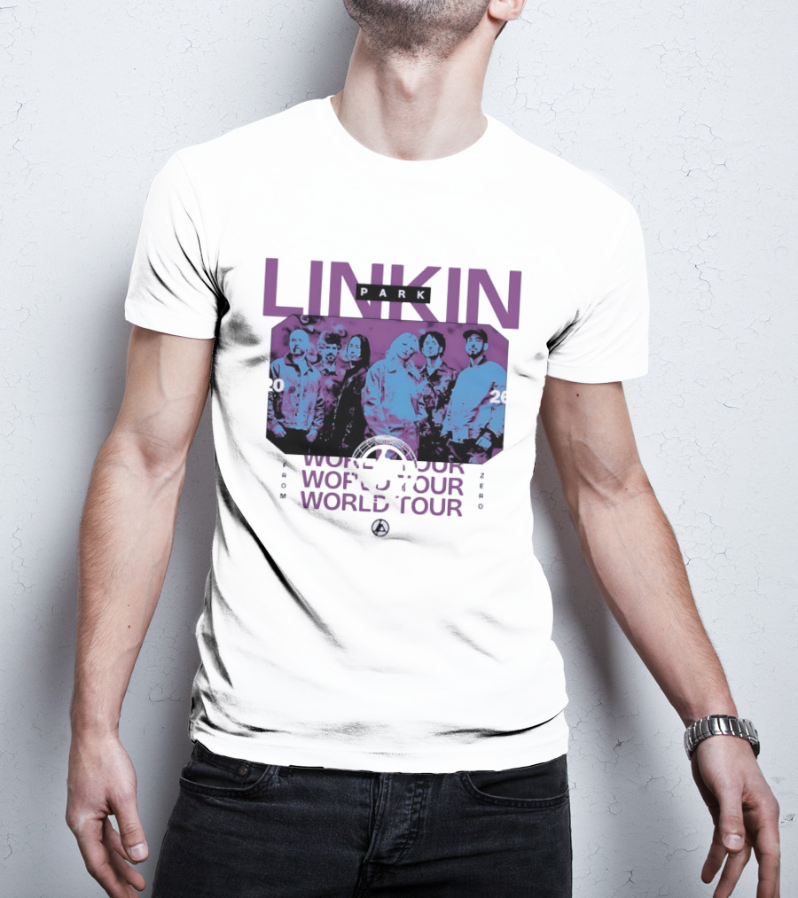 Linkin Park World Tour 2026 Purple Blue Duotone T-Shirt