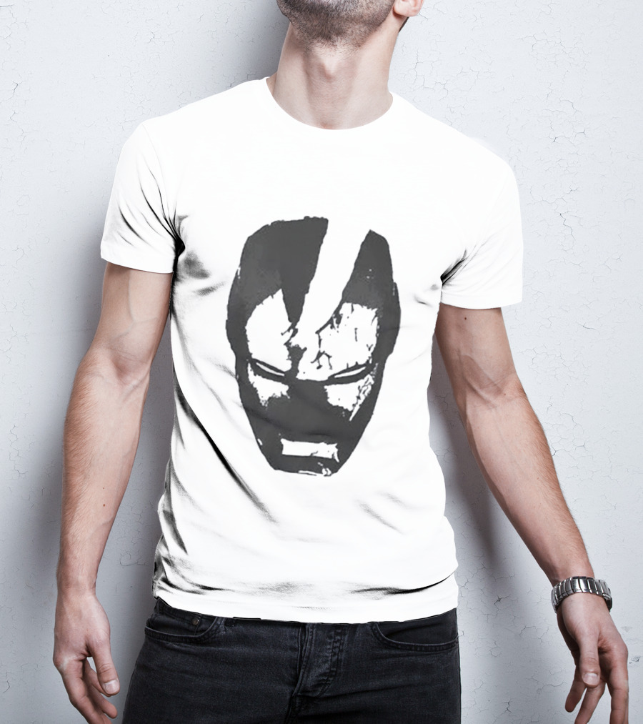 Robert Downey Jr Tony Stark Iron Man Helmet T-Shirt