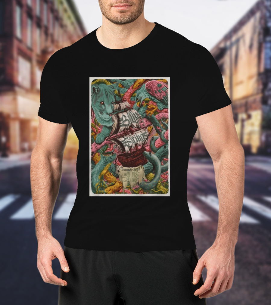 Billy Strings 2026 Summer Tour With Artistic Nature And Ship T-Shirt