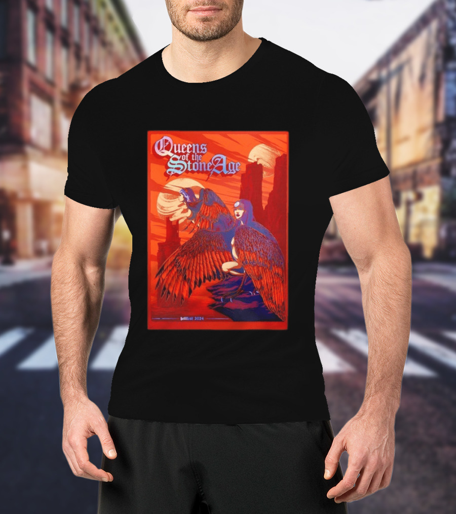 Queens Of The Stone Age Hellfest 2024 Winged Creatures T-Shirt
