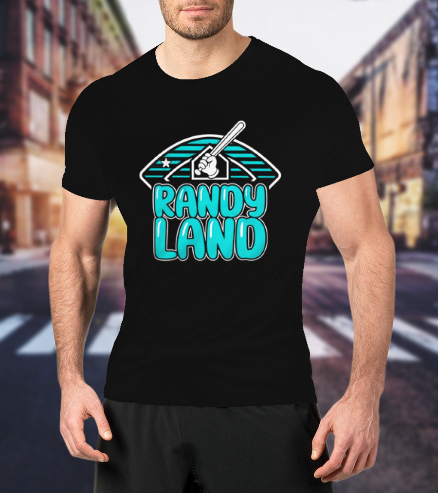 Randy Land Home Plate Batter Baseball T-Shirt