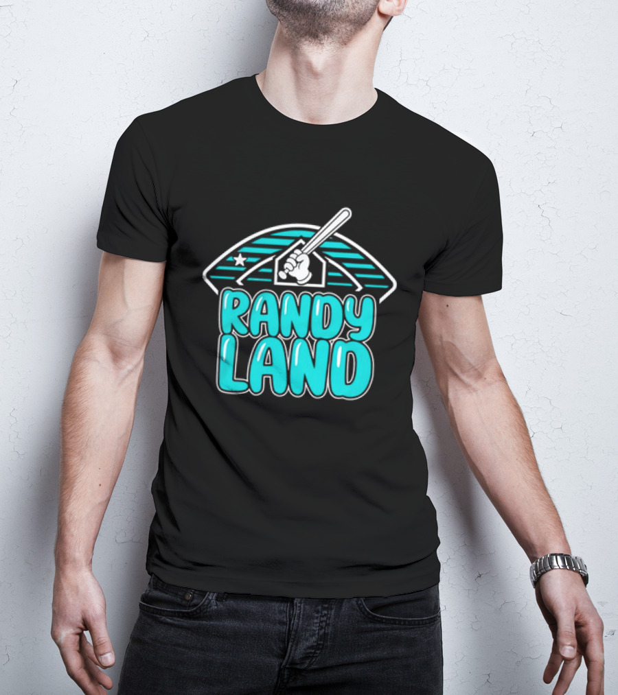 Randy Land Home Plate Batter Baseball T-Shirt