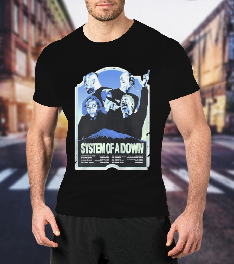 System Of A Down European Tour 2026 Dates Concert Band Members Mount Ararat T-Shirt