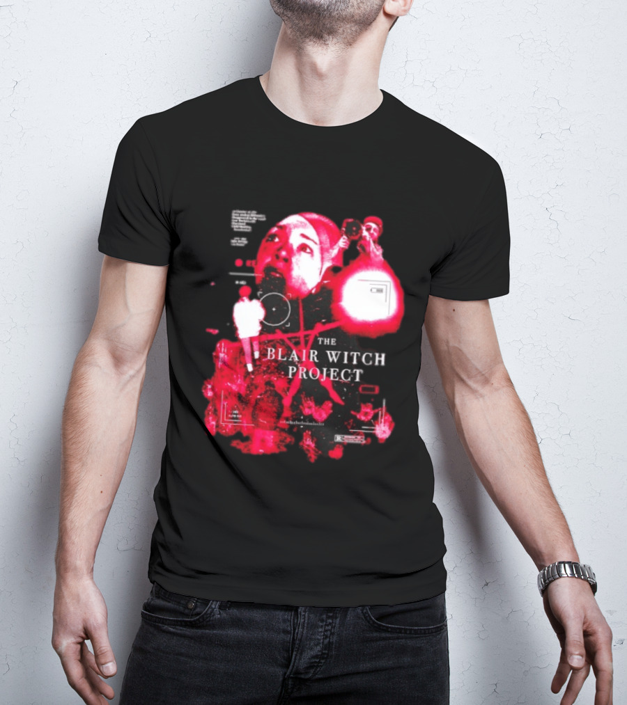 The Blair Witch Project Horror Movie Found Footage Red Overlay Face Montage T-Shirt