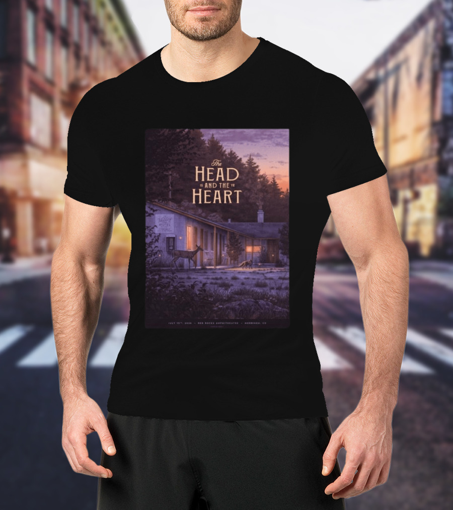 The Head And The Heart July 15 2026 Valley Motel Red Rocks Amphitheatre Morrison CO T-Shirt