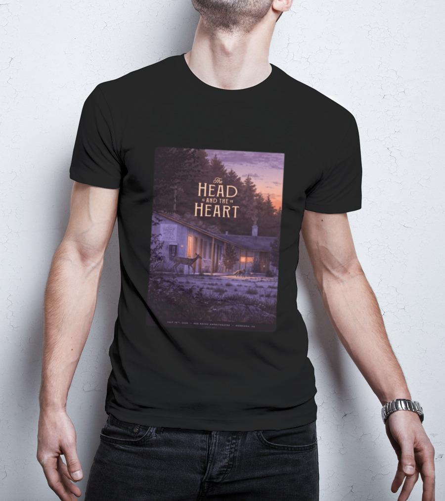 The Head And The Heart July 15 2026 Valley Motel Red Rocks Amphitheatre Morrison CO T-Shirt
