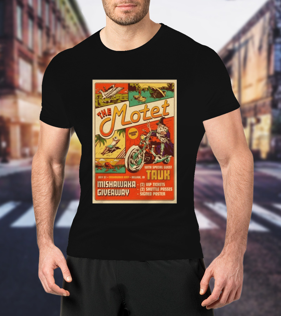 The Motet Summer Tour Mishawaka Amphitheatre July 31 Tauk Bellevue CO Giveaway VIP Tickets Shuttle Passes Signed T-Shirt