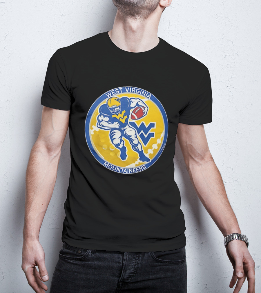 West Virginia Mountaineers Football Circular Running Back WV T-Shirt