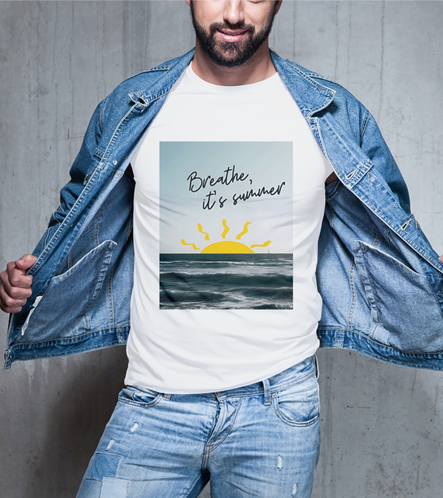 Breathe It's Summer Sun Ocean Scenery T-Shirt