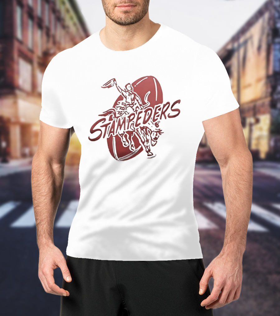 Calgary Stampeders CFL Football Bold Red Riding T-Shirt