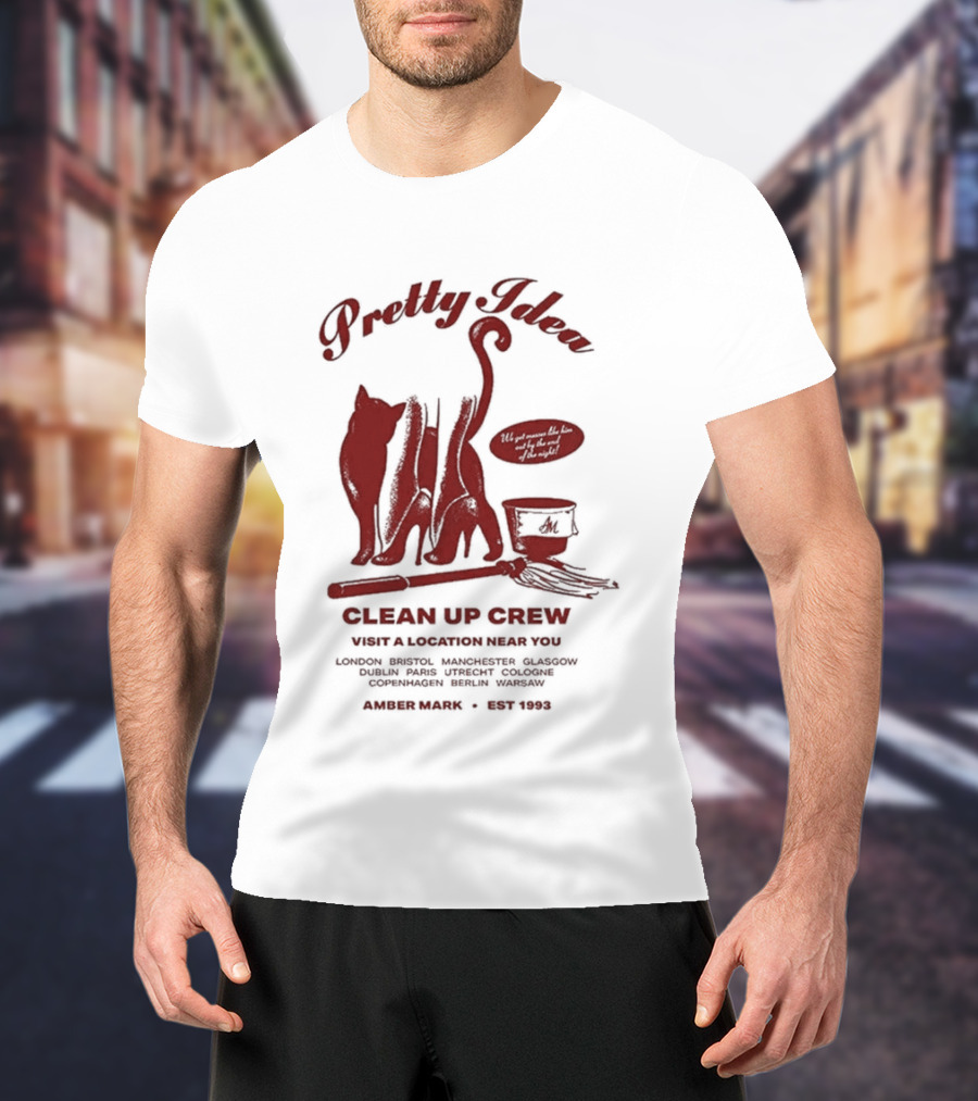 Pretty Idea Clean Up Crew Visit: Denver Columbus Annapolis Albuquerque 1973 T-Shirt
