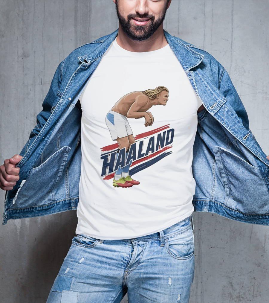 Haaland Taaland Meme Football Cartoon Player Pose T-Shirt