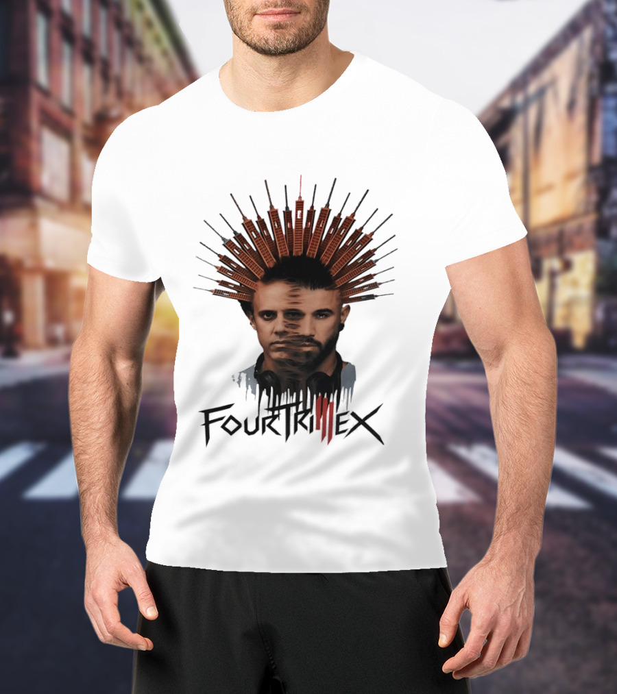 Fourtriex DJ Electronic Music Urban Skyline Fusion T-Shirt