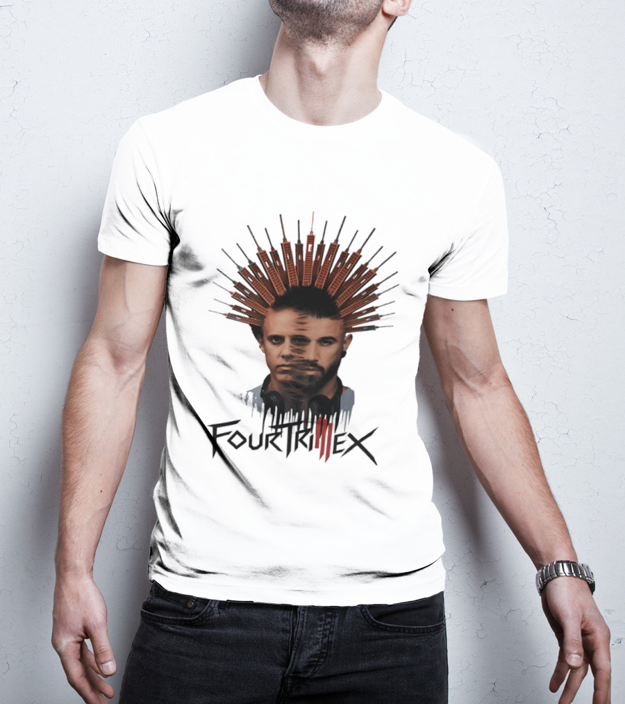 Fourtriex DJ Electronic Music Urban Skyline Fusion T-Shirt