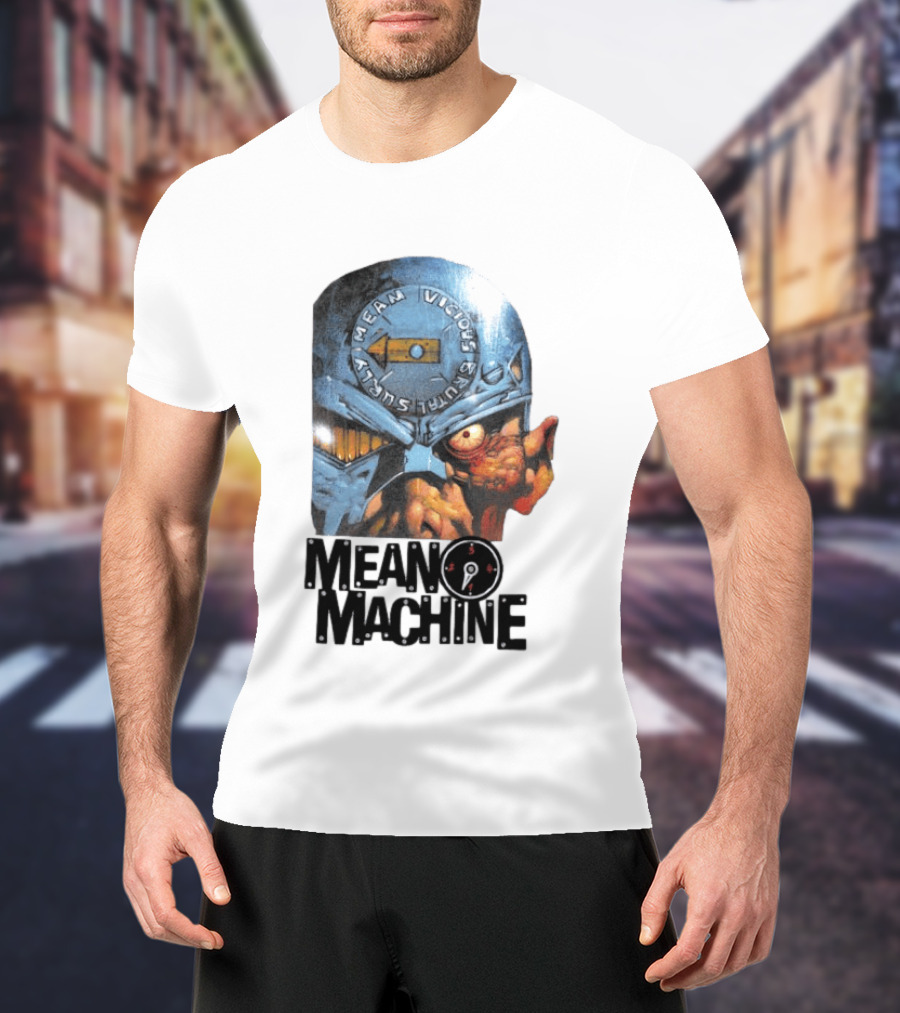 Mean Machine Mean Vicious Brutal Surly 2000 AD T-Shirt