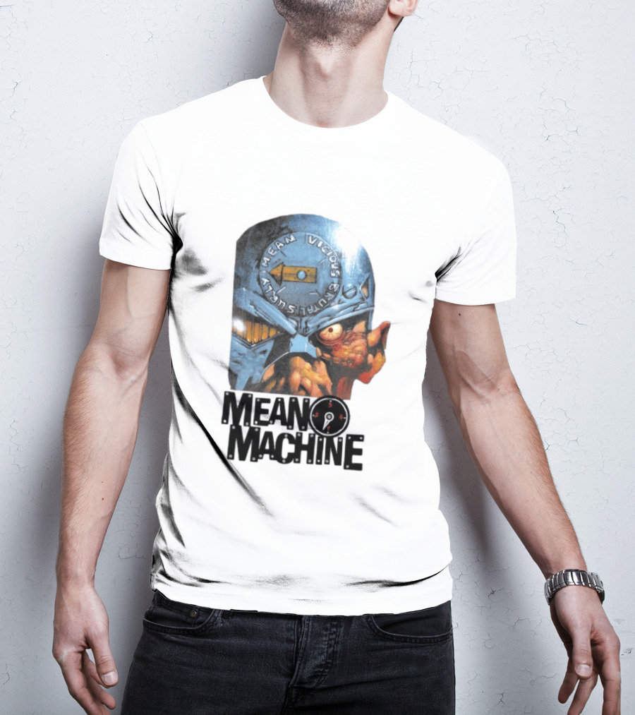Mean Machine Mean Vicious Brutal Surly 2000 AD T-Shirt
