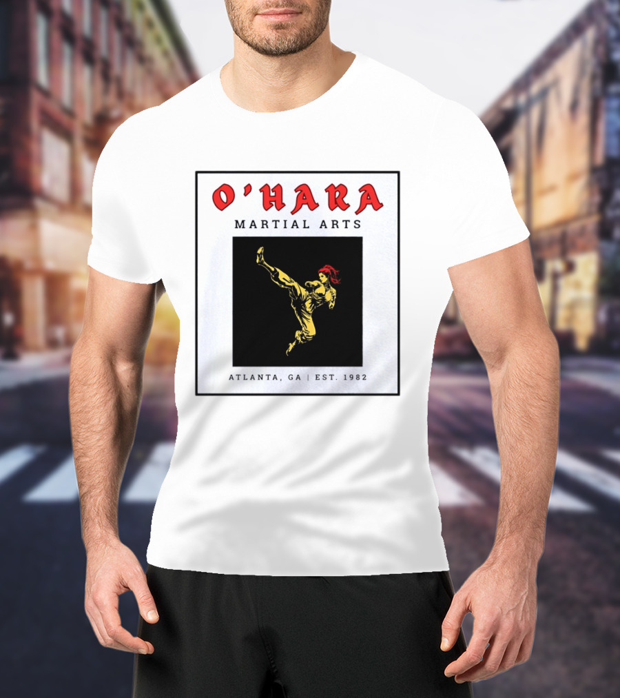 O'Hara Martial Arts Atlanta GA Est 1982 Karate Martial Artist Kick T-Shirt