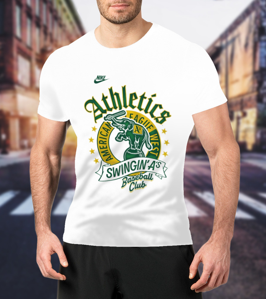 Nike Athletics Swingin' A's American League West Baseball Club T-Shirt