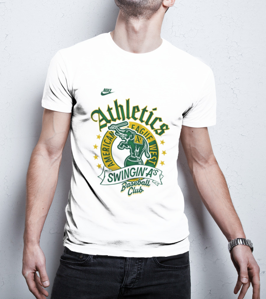 Nike Athletics Swingin' A's American League West Baseball Club T-Shirt