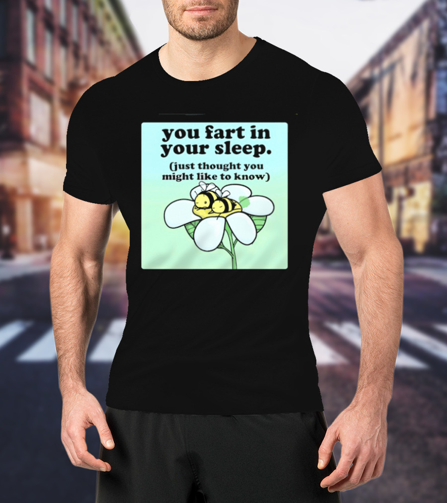 You Fart In Your Sleep Just Thought You Might Like To Know Bee On Flower T-Shirt