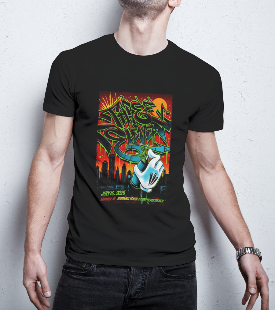 311 July 16 2026 Wantagh NY Northwell Health Jones Beach Theater Skyline Graffiti Hand Spray Can T-Shirt