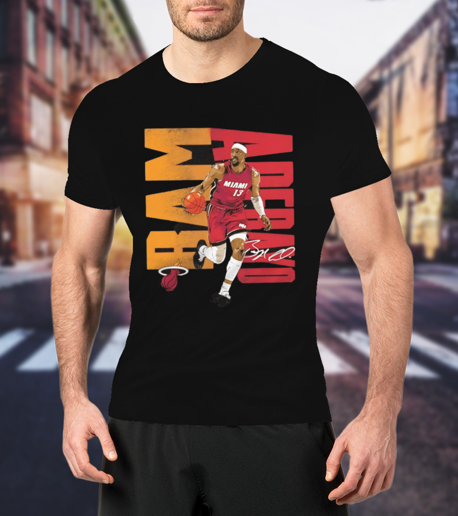 Bam Adebayo Miami Heat Basketball Number 13 NBA Player T-Shirt