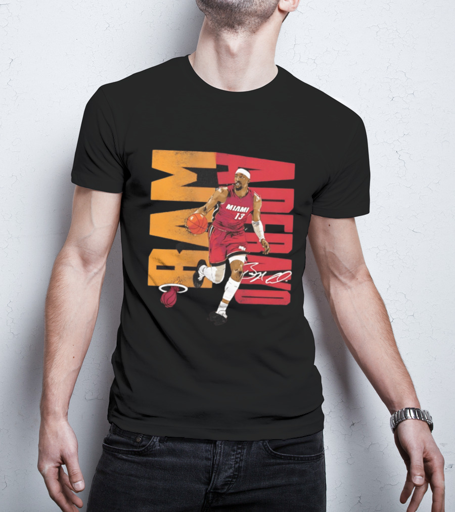 Bam Adebayo Miami Heat Basketball Number 13 NBA Player T-Shirt