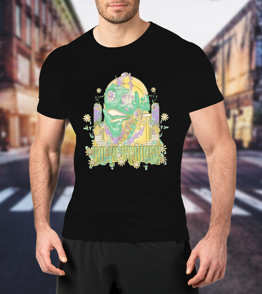 Billy Strings Summer 2026 Tour Cicada Rider Psychedelic Flower Mandala T-Shirt
