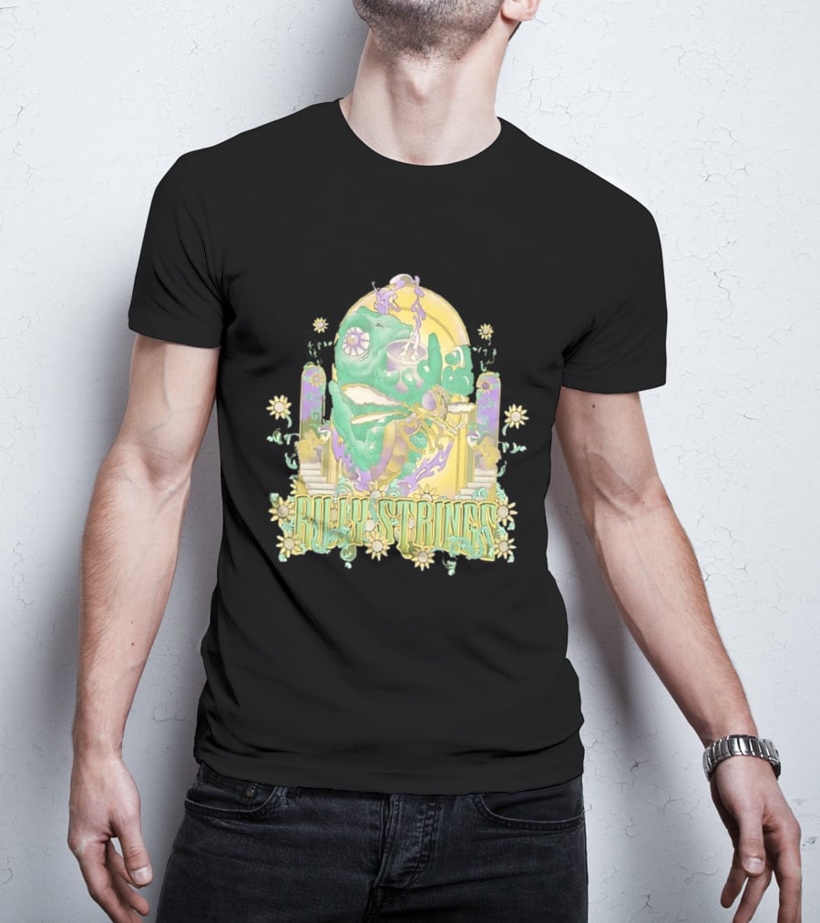 Billy Strings Summer 2026 Tour Cicada Rider Psychedelic Flower Mandala T-Shirt