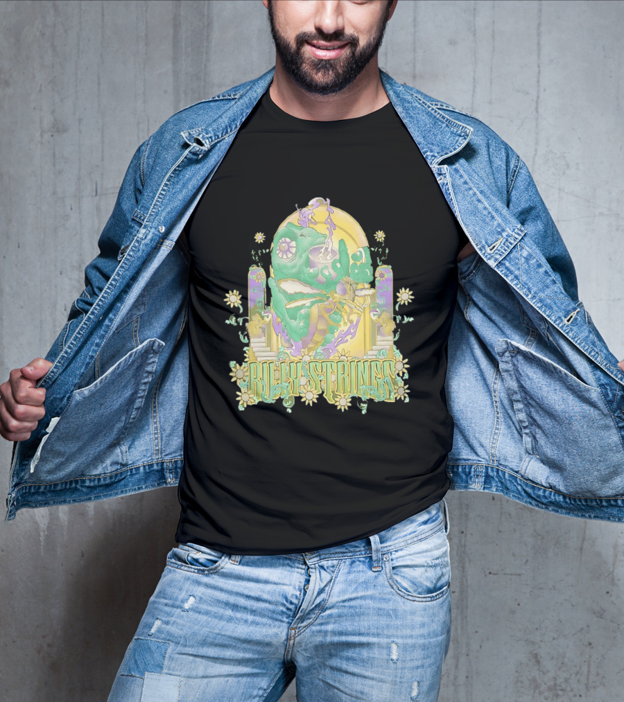 Billy Strings Summer 2026 Tour Cicada Rider Psychedelic Flower Mandala T-Shirt