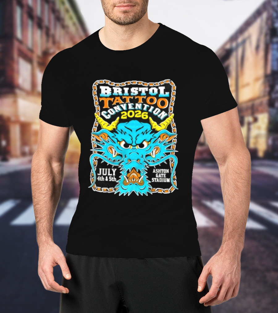 Bristol Tattoo Convention 2026 July 4th And 5th Ashton Gate Stadium Dragon T-Shirt